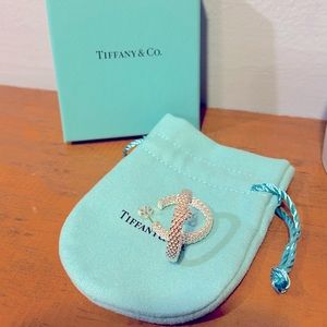 Tiffany & Co Somerset Mesh Hoop Earrings in Sterling Silver, medium